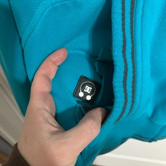 DC Teal Hoodie with Multicolor Logo - Picture 5 of 5